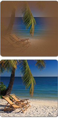 Example of vision with and without Glaucoma