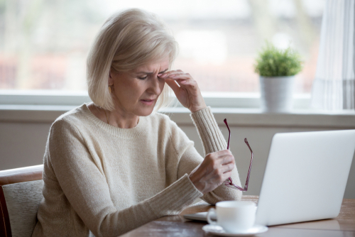 Woman Suffering from Cataracts