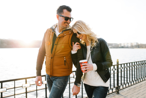 Young couple smiling after LASIK