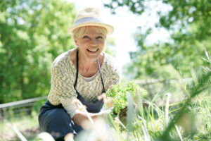 woman gardening